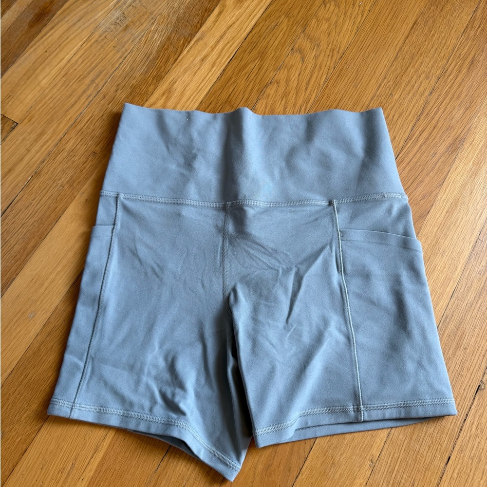 Women's Light Blue High-Waisted Shorts